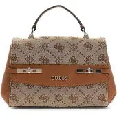 GUESS Melinda Latte Logo Top Handle Flap Handbag HWJP99-2200-LTL