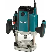 Makita Elektrische Oberfräse, RP1803FX01, für professionelle Tischlerarbeiten, 1650W Motor de, präzise Tiefeneinstellung de, Softstart und ergonomisches Design.