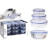 Excellent houseware Pack 3 luftdichte Kunststoff-Lunchboxen, 1400ml, 800ml, 400ml 024000670, Exzellentes Haushaltswaren