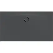 Bette BetteFloor Side Duschwanne mit BetteAntirutsch Pro, 1400x800mm, 3379-400AE, Farbe: Raven