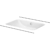 Bette A136-000PW Waschtische Rechteck One Unterbau