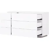 Vente-unique Kommode mit 6 Schubladen - Weiß & Taupe - NAPOLI II