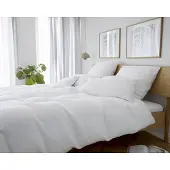 Elegante Leinen Bettwäsche Pure reinweiss 155x200 cm + 80x80 cm
