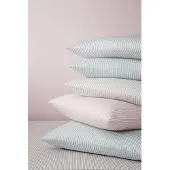 Elegante Uni Jersey Bettwäsche Solid Stripe Kissenbezug einzeln 40x80 cm sand