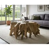 Die Faktorei »Thor« Unikat Couchtisch Teak-Wurzel ca. 80x50x80 cm