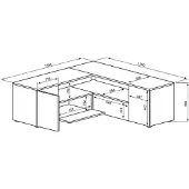 Temahome TV-Möbel Cleo 130cm - weiß/Eiche