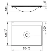 Keuco Edition 11 Keramik-Waschtisch 705 x 538 mm ohne Hahnlochbohrung - weiß - 31140310700