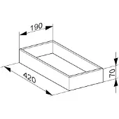 Keuco Aufbewahrungsbox EDITION 11 190x70x413mm we