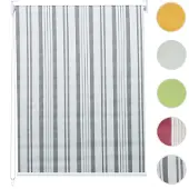 Mendler Rollo HWC-D52, Fensterrollo Seitenzugrollo Jalousie, 80x230cm Sonnenschutz Verdunkelung blickdicht grau/weiß