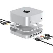 Casecentive 8-in-1 Aluminium HDMI Dockingstation Hub & Stand for Mac Mini M4/M4 Pro - 8720153797023