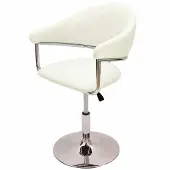 Mendler Barhocker HWC-L51, Barstuhl Tresenhocker Lounge Stuhl, Kunstleder creme