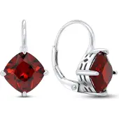 Brilio Silver Fashion silver earrings with red zircons EA304WR