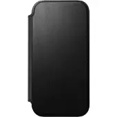 Nomad Apple iPhone 17 Hülle - Echtes Leder - - Klapphülle - Schwarz