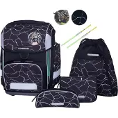 Schneiders Schulranzen Ergolite Set 9-teilig Dark Hunter schwarz