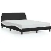 vidaXL Bettgestell "Dover" Schwarz und Weiß 120x200 cm Kunstleder