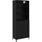 vidaXL Highboard 2 stk. Schwarz Eichen-Optik 69,5 x 34 x 180 cm