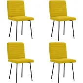 vidaXL Esszimmerstühle 4 Stk. Gelb Samt
