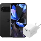 Google Pixel 9 Pro 128GB Schwarz 5G + BlueBuilt Ladegerät 30 W Weiß