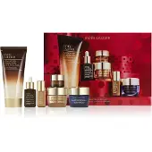 Estée Lauder Skincare Superstars Gesichtspflege-Set, 6-teilig: Reinigungsjelly 100 ml, Augencreme 5 ml, 2 Seren und 2 Gesichtscremes je 15 ml, limitierte Edition
