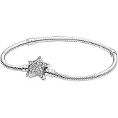 Pandora Asymmetric Star Clasp Snake Chain Armband