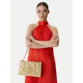 Moschino Love Handtasche aus Leder in Beige JC4041PP1