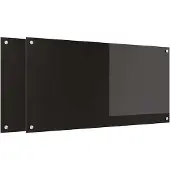 vidaXL Küchenrückwand 2 stk. Schwarz 100 x 50 cm Gehärtetes Glas