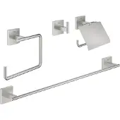 GROHE Start Cube QuickFix Bad-Set 4 in 1, klebbar, supersteel