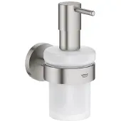 GROHE Start QuickFix Seifenspender mit Halter, klebbar, supersteel