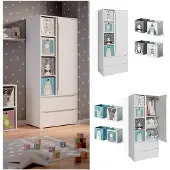 Vicco Kleiderschrank Ruben Weiß 80 x 190 cm, Model 37173