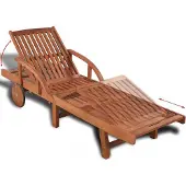 vidaXL Cloris DesignMöbel Gartenliegen - Braun Sonnenliege Massivholz Akazie Schlichtes1728164