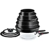 Tefal L1599243, Gemischtes Set, Schwarz, Aluminium, Schwarz, Abnehmbar, 16 cm