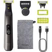 Philips OneBlade Pro 360 QP6552/30 Face + Body, Eingebautes Display, Waschbar, Akku, Chrom