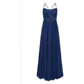 Vera Mont Abendkleid im Glitzer-Look in Dunkelblau/Grau | Gr.: 38