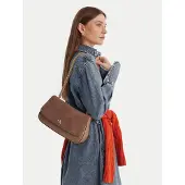 Calvin Klein Handtasche Ck Conv Chain Brushed Medium Bag LV04F3407G Beige