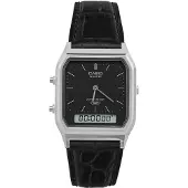 Casio Armbanduhr AQ-230EL-1AEF analog-digital mit Lederband