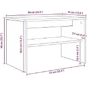 vidaXL TV-Schränk Altholz 60 x 35 x 40 cm Holzwerkstoff