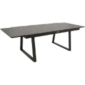 Degamo Ausziehtisch REIMS 180/240x100cm, Alu anthrazit + Glas in Keramikoptik