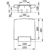 Keuco Klappsitz PLAN Sitzfläche 370mm vc/sw
