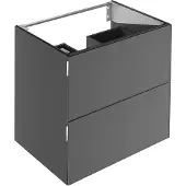 Keuco Waschtischunterschrank Edition 11 ART 80x70x49cm, 2 Ausz., IB, Gl. sat., smoke