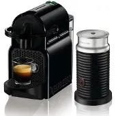 De'Longhi Delonghi EN 80.BAE Inissia+ MILK Black Nespresso Pad/Kapselmaschine, Edelstahl, Milchaufschäumer