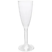 Monouso - Mehrweg Sektglas aus PS Fuß Transparent 120ml 2-teilig (200 Stück)