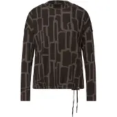 Street One Print-Shirt mit Tunnelzug und grafischem Allover-Print