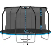 Thunder Gartentrampolin Ultra 427 cm 14 ft Innennetz 150 kg Blau Schwarz