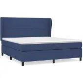 Syfax Boxspringbett mit Matratze Blau 160x200 cm Stoff
