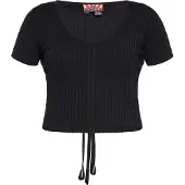 MyMo ROCKS Crop-Top Damen schwarz