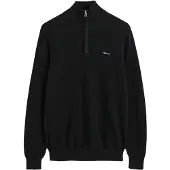 Gant Pullover Cotton Half Zip Herren Black 24-XXXL