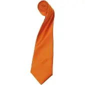 Premier Mens Plain Satin Krawatte (schmale Klinge) (2er-Pack) (Orange)