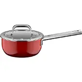 WMF Fusiontec Mineral Pro, Stielkasserolle mit Deckel, 16 cm, Passion Red 3201114097 4000530759924