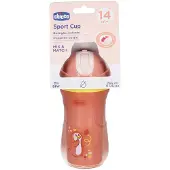 Chicco Thermobecher rosa 266 ml mit Silikonstrohhalm