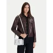 Calvin Klein Handtasche Bold Ck Metallic Camera Bag LV04F3331G Silberfarben